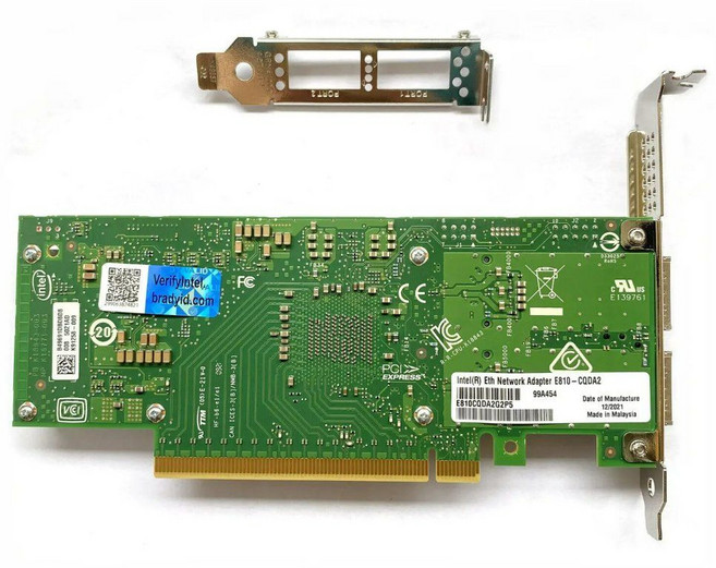 E810CQDA2 100GbE 2 포트 QSFP28 Eth 네트워크 어댑터 E810CQDA2G2P5