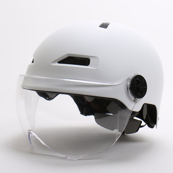 사가라이더 스컬 전동킥보드헬멧 바이저 고글헬멧 자전거헬멧, 블랙-M