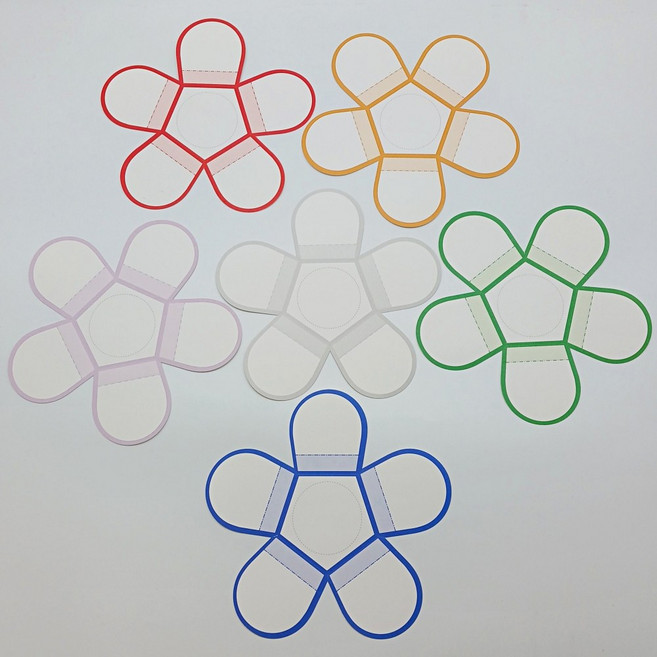 학토재 오각 꽃잎 메모지(30매입)_DIY 꽃잎모양 종이, 단품