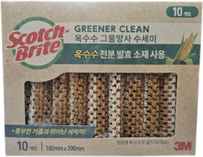 3M 스카치브라이트 옥수수 그물망사 수세미 10개 코스트코, 1세트