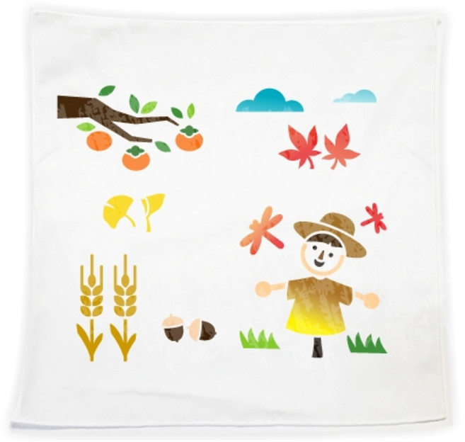 스텐실손수건만들기-가을풍경허수아비, 단품