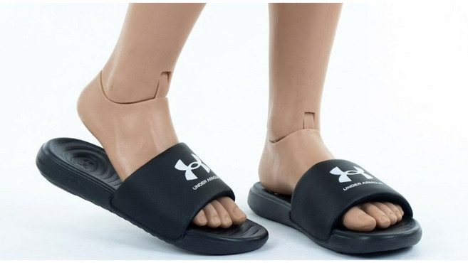 [언더아머_스포츠] 기능성 운동 슬리퍼 Black 발바닥 쿠셔닝폼 TM3023761 스포츠 슬라이드