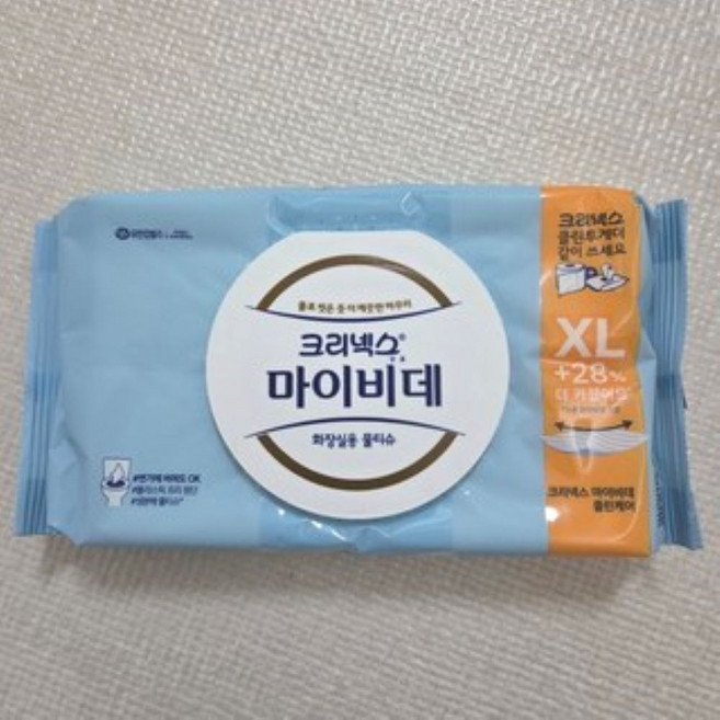 마이비데 클린케어 화장실용 물티슈 캡형 엑스라지, 55g, 40매, 1개