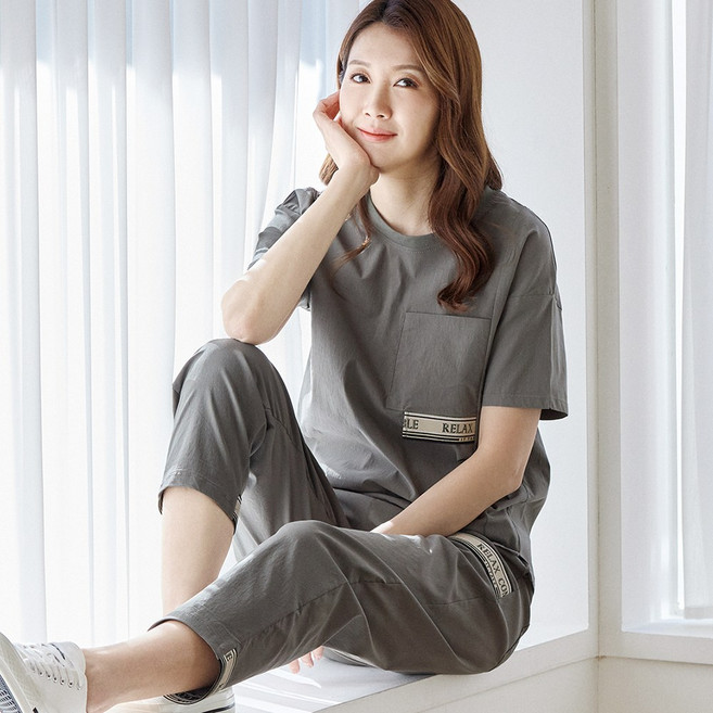 물론 여성용 인견 스판 트레이닝복 세트