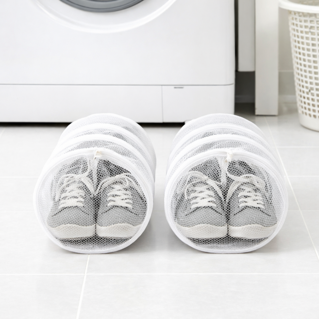 젠토 다빠라 운동화 세탁망 2개 왕발 대형, 1세트, 화이트