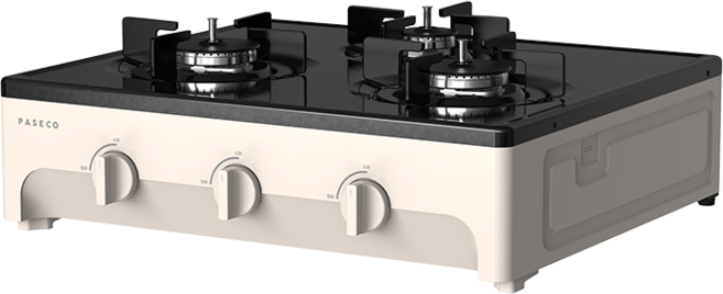 파세코 가스차단기 내장 프리스탠딩 3구 가스레인지 PGR-F305, LNG