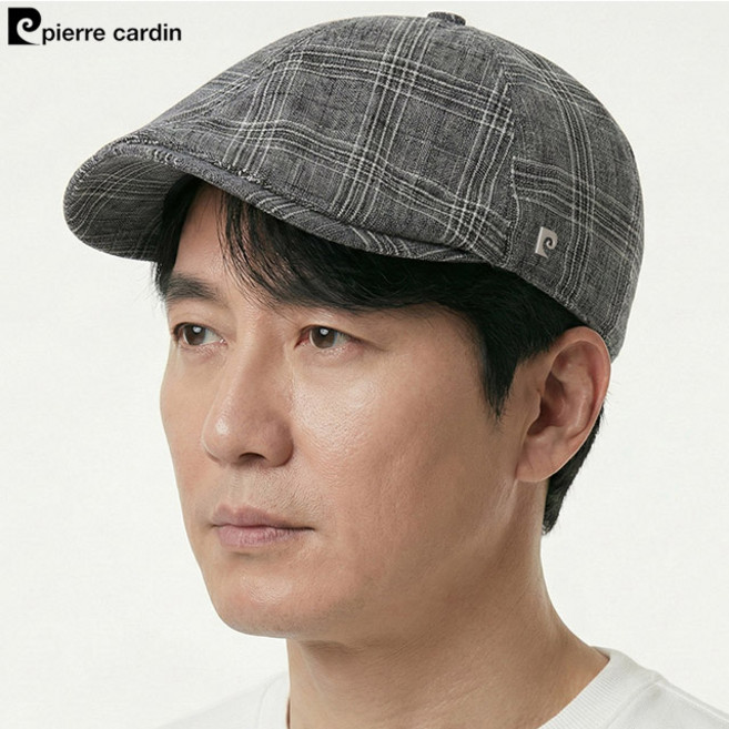 [국산] 여름 남성 피에르가르뎅 헌팅캡 글렌 체크