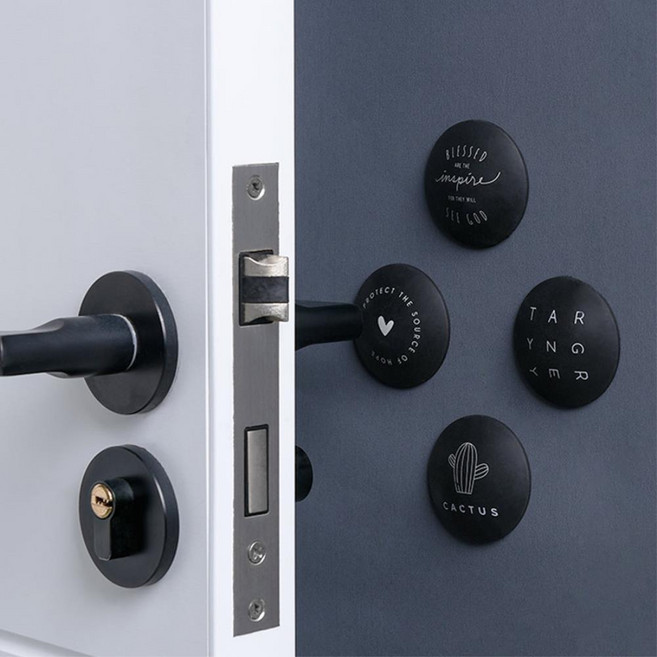 디자인 도어쿠션(4개입) 문콕스토퍼 문닫힘방지 방문, 블랙 4개입, 1개