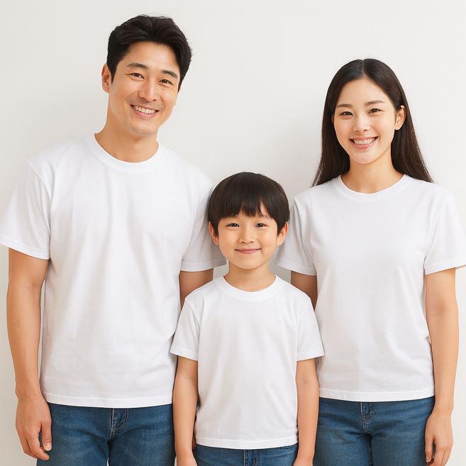 국내생산 무지 반팔 티 흰색 검정 20수 30수 빅사이즈 아동용 성인용 남성용 여성용 기본 면 반팔티