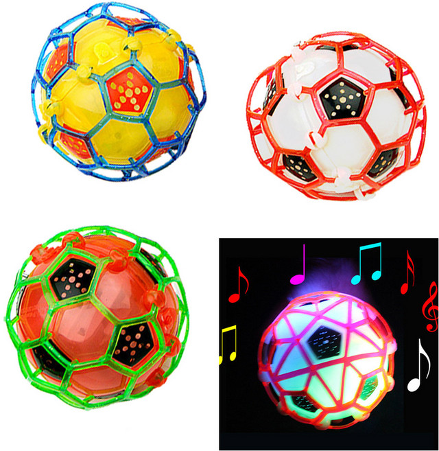 파피앙 LED 춤추는 축구공 크레이지축구공 불빛공 야광공 뮤직축구공 어린이선물-건전지포함, 1EA(색상혼합), 1개