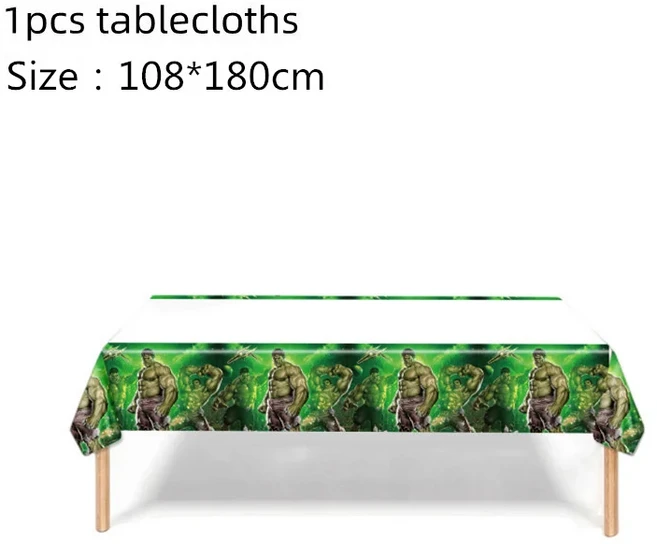 슈퍼히어로 어벤져스 스파이더맨 헐크 아이언맨 테마 테이블 커버 용품 어린이 남아 여아 생일 일회용 테이, 08 As Picture