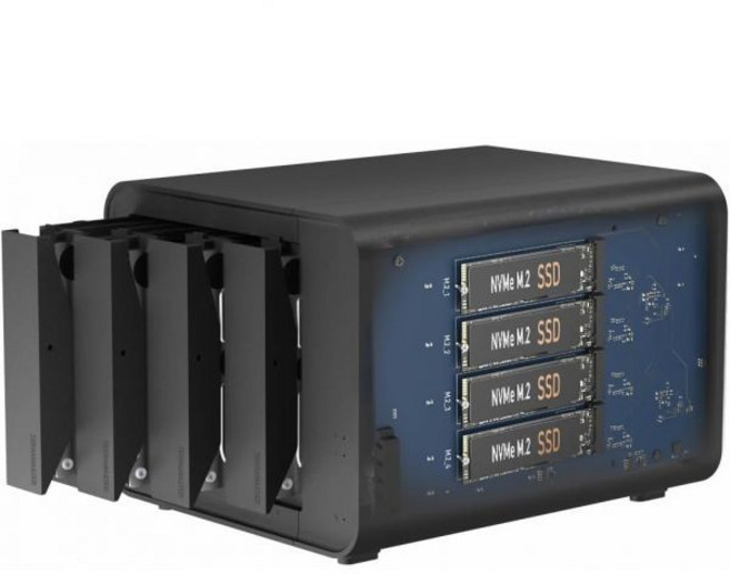 테라마스터 D8 하이브리드 HDD NVMe 인클로저 USB 3.2세대 10Gbps 타입 C 8Bay 스토리지 RAID 01싱글JBOD 독점 26 디스크 어레이 지원디스크리스, D8 Hybrid, 1개