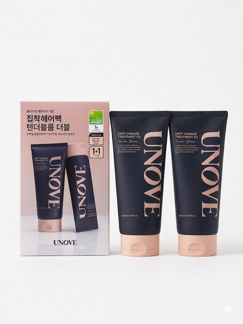 어노브 딥 데미지 트리트먼트 텐더블룸 플로럴 머스크향 이엑스 대용량 헤어팩 헤어 마스크, 2개