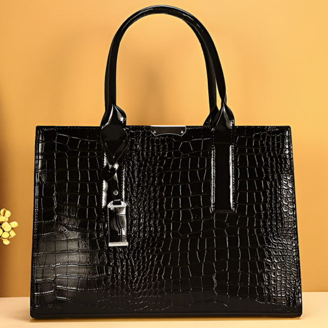 다예품 악어패턴가죽 박사이즈 여성 가방 숄더백