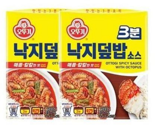 3분낙지덮밥소스 오뚜기, 150g, 2개