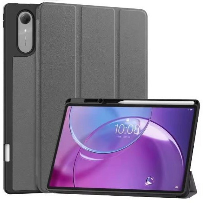 케이스나라 레노버 Idea Tab Pro Gen2 아이디어탭 프로 2세대/샤오신 패드 프로 GT 13 AI 호환 케이스 북커버 펜슬 수납, 1개, 회색