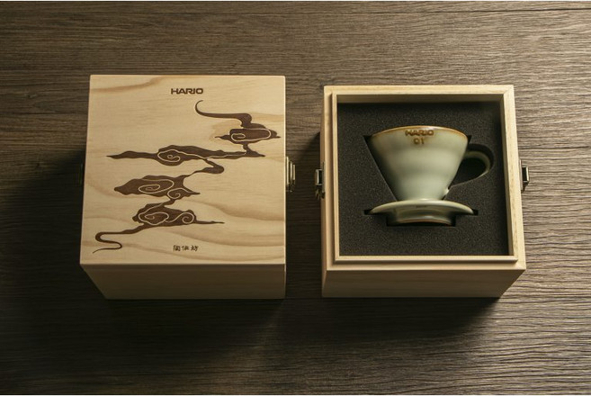 HARIO V60 懷汝窯 01 濾杯 雨過天青雲破處 台灣製汝窯工藝 手沖咖啡濾杯, 1個