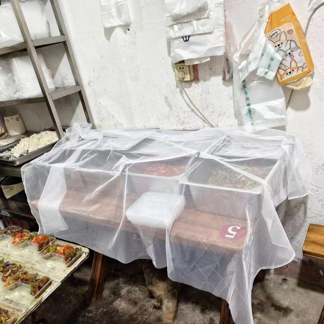 餐飲擺攤防蒼蠅食物網罩 密網紗布蓋長150X寬100cm, 1個, 密網紗布蓋長500X寬160cm