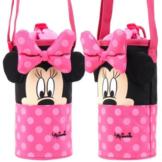 미니마우스 물병 크로스 파우치 가방 윙하우스 길이 조절 가능 조리개 기능 보냉 안감