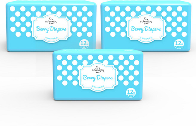 씬바이 베리 강아지기저귀 매너벨트 수컷용 36매, 대형, 3개, 12개입