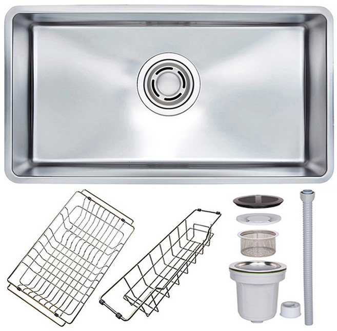 백조싱크 콰이어트 800 사각싱크볼 사각볼 싱크대 씽크대 싱크볼, 1개