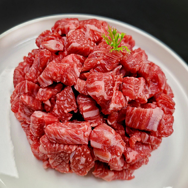 한우 양지 1++ 국거리용 고소한 한우국거리, 300g, 2개