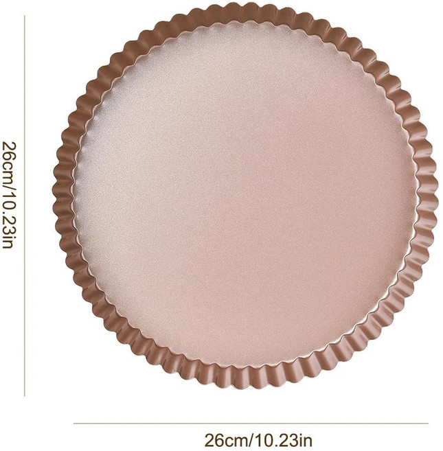 호환 다기능 베이킹 케이크 금형 비 스틱 타트 Quiche 팬 파이 피자 컵 Bakeware 주방 도구 액세서리, 02 Large, 1개