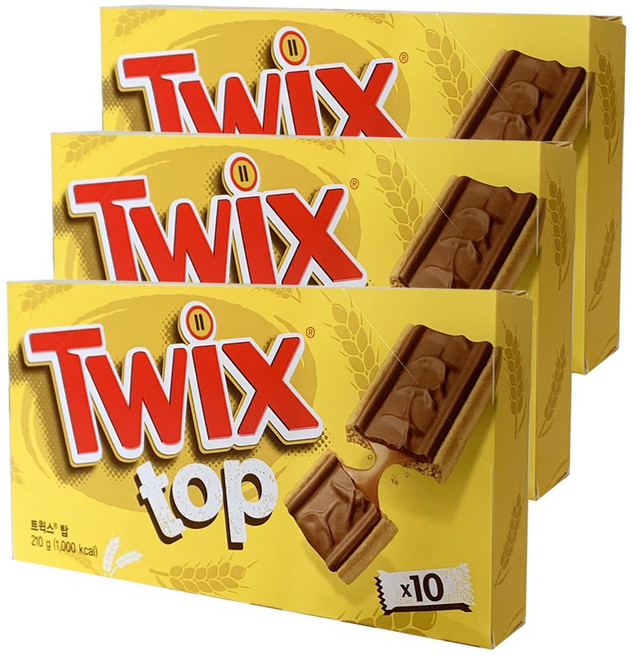 트윅스 탑 스니커즈, 210g, 3개