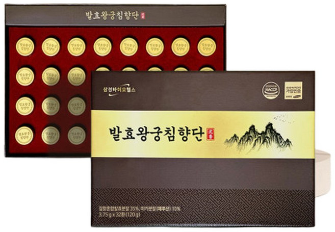 삼성바이오헬스 발효왕궁침향단 침향환 32환 고함량 침향35 녹용홍삼, 120g, 1개