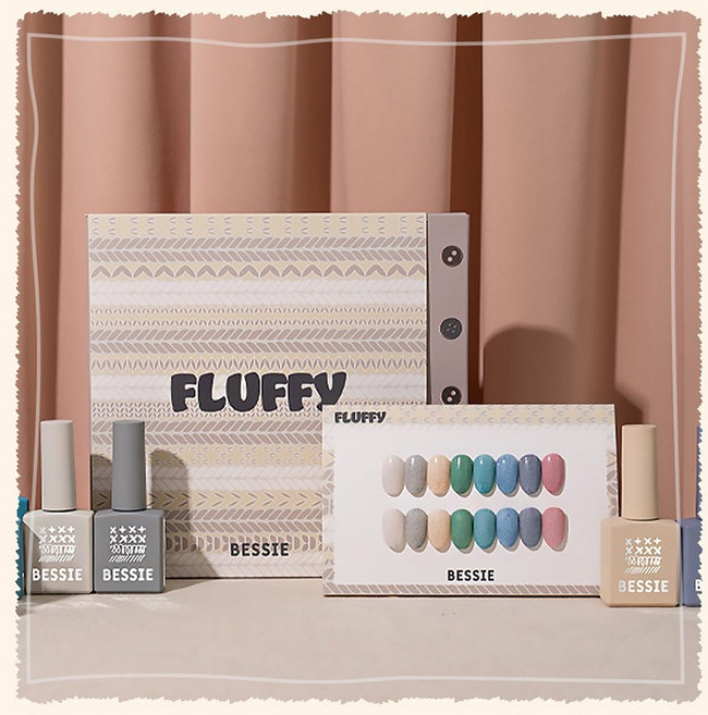 BESSIE 베씨 플러피 트위드젤 8종단품 벨벳 니트네일, TD22, 1개