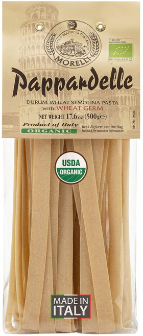 모렐리 파파르델레 파스타 면 - 이탈리아 직수입 파스타 넓은 파파르델레 Morelli Italian Pappardelle Organic Pasta Noodles - 17.6 o, 17.6 Count (Pack of 1), 1개, 1g