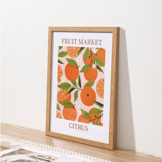 하스몰 모던 우드 심플 프레임 인테리어 액자 스탠드 벽걸이 겸용, 1개, 티크