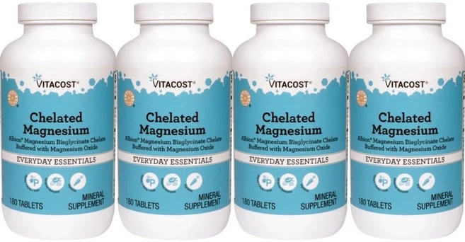 비타코스트 알비온 킬레이티드 마그네슘, 4팩, 180정 - 쿠팡