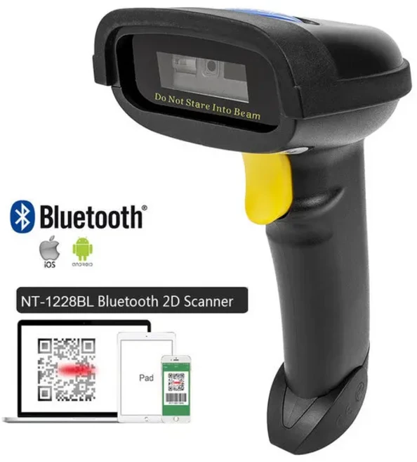 NETUM L5 유선 2D 바코드 스캐너 및 NT-1228BL 무선 블루투스 2D QR PDF417 바코드 리더 POS 재고, 07 1228BL Bluetooth 2D