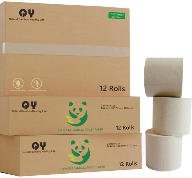 QingYa 100% 기요타케제 화장지 생대나무 펄프 1패키지는 12롤 1롤 300장 1장