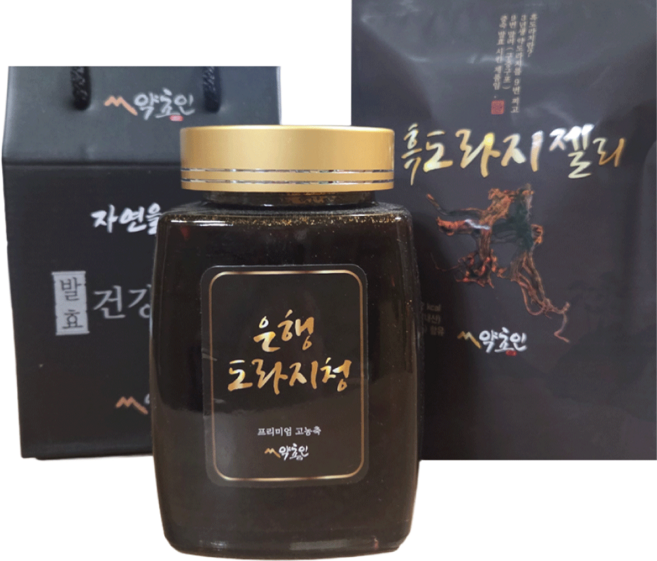 약초인 약초인 은행도라지청1kg +흑도라지 젤리/ 국산도라지 국산은행 도라지청 혈액순환 목건강 기관지건강, 1kg, 1개