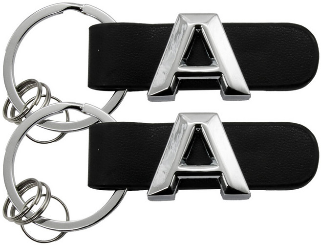 벤츠 A C E M S G 클래스 이니셜 레터링 가죽키링 열쇠고리, 가죽키링A, 2개