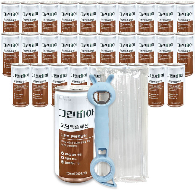 그린비아 고단백 솔루션 1박스 안심케어 세트, 30개, 200ml
