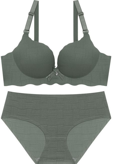 [뽕브라마켓] 5cm 그레이스 노와이어 왕뽕브라 푸시업 볼륨업 AA컵 심플 햄라인 누디라인 브라팬티세트