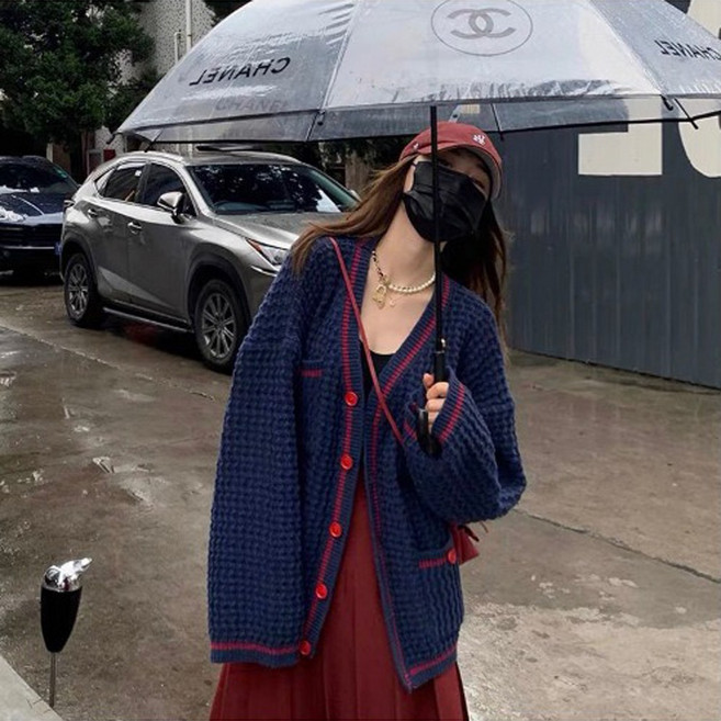 재한 여성 캐주얼 니트 가디건 패션 스웨터[1145]