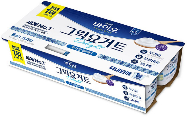 매일바이오 그릭요거트 딜라이트 무가당 플레인80g(8입)x4개/냉장무료배송