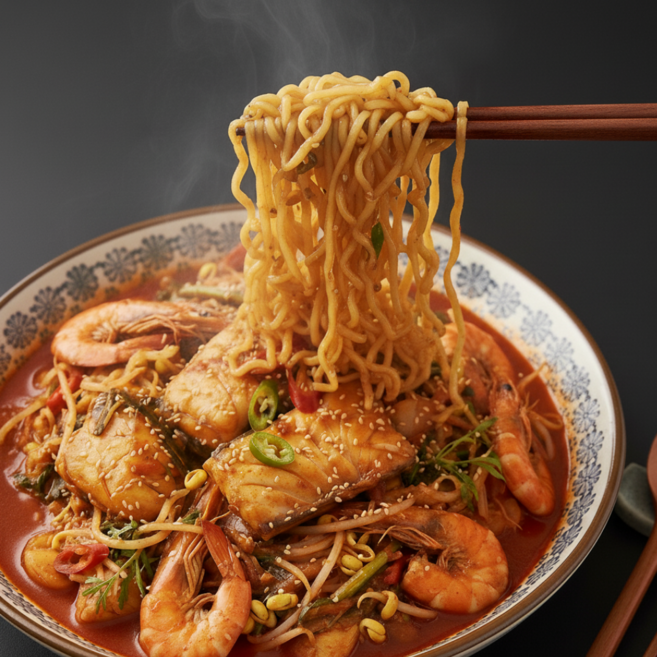 [자연해담] 푸짐한 순살 아구찜 손질 아귀 밀키트 간편조리 해산물 야채 양념 포함, 1개, 1.2kg (매운맛소스)