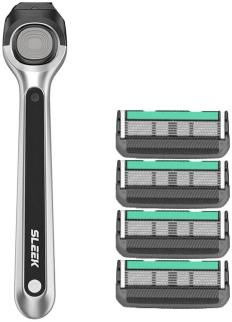 도루코 슬릭 엣지 면도기 핸들 1개 + 면도날 4개 면도기세트 6중날 면도기날 날면도기 면도, 1세트, 면도기핸들1개+면도날4개