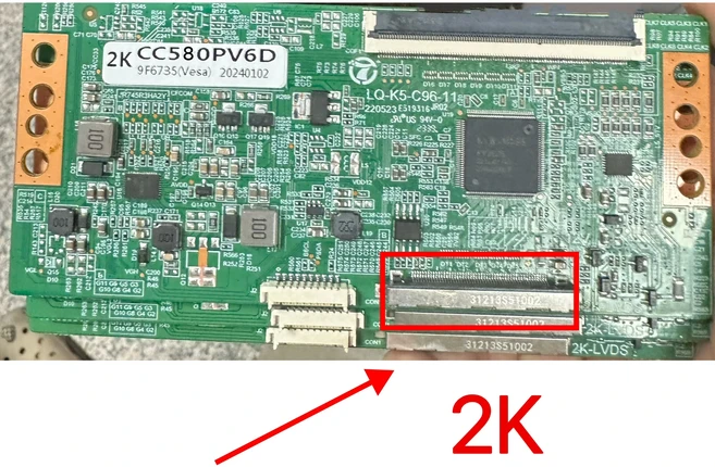 호환 TV 화면 수리용 CC700PV2D TV Tcon CC500PV6D CC580PV6D 2K 4K 로직 보드, 04 CC580PV6D 2K, 01 CHINA