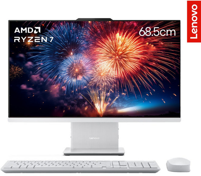 레노버 2025 아이디어센터 올인원 27AKP10 라이젠7 라이젠 200 시리즈, Cloud Grey, 16GB, 1TB, Free DOS, F0JE000UKR