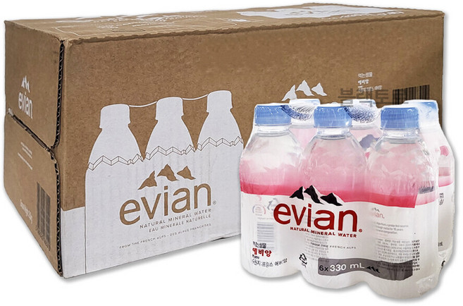 에비앙 생수 천연광천수 330ml X 24개입 미네랄워터 프랑스 먹는샘물, 24개
