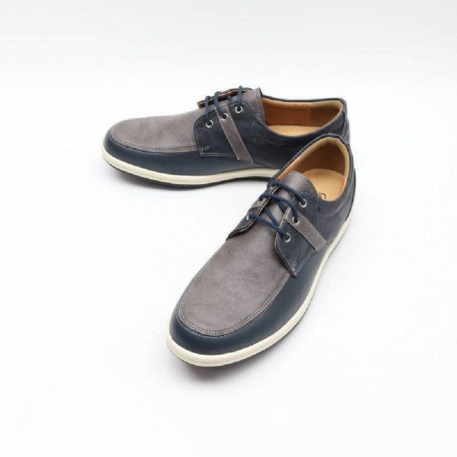 남성 빅사이즈 투톤 3목 단화 보트화