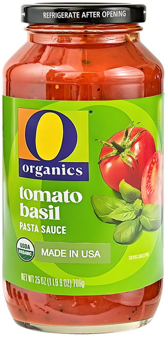 오오가닉 토마토 바질 파스타소스, 709g, 1개
