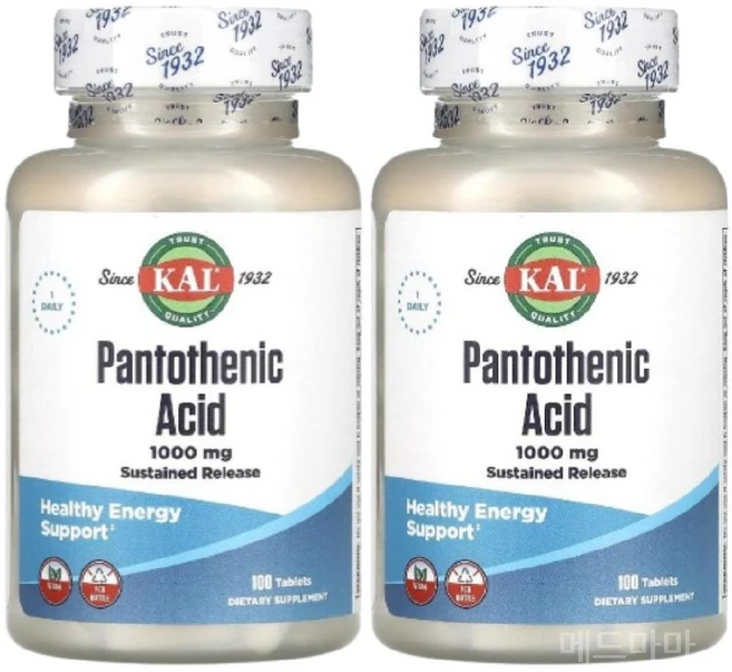 KAL 판토텐산 1000mg 100정, 2개 - 쿠팡