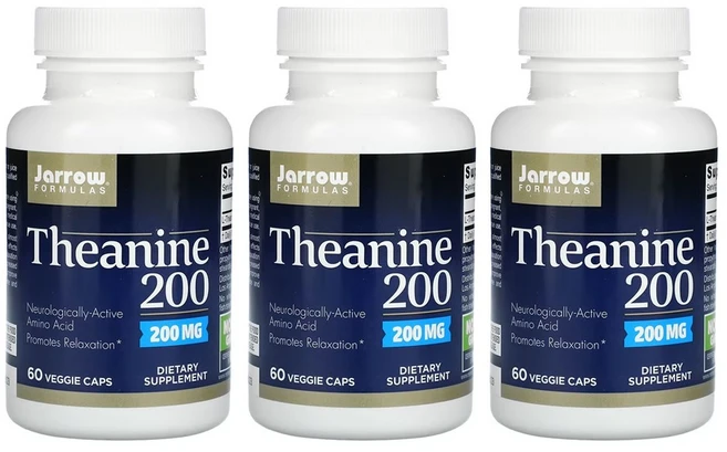 Jarrow Formulas Theanine 200mg 자로우 테아닌 릴렉스 200mg 60캡슐 3통, 60정, 3개 - 쿠팡